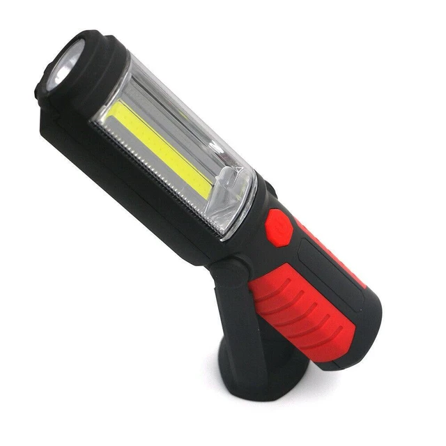 Alt view image 8 of 14 - SOEWIOU 36+5 LED COB Inspection Light, USB Rechargeable Handheld Work Flashlight, Magnetic Base Foldable Stand Emergency Lamp, Portable Auto Repair Working Light