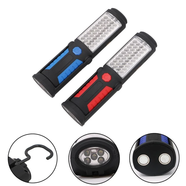 Alt view image 13 of 14 - SOEWIOU 36+5 LED COB Inspection Light, USB Rechargeable Handheld Work Flashlight, Magnetic Base Foldable Stand Emergency Lamp, Portable Auto Repair Working Light