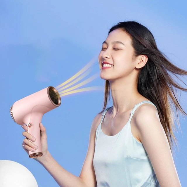Alt view image 5 of 6 - SOEWIOU Cordless Hair Dryer, Rechargeable Fast Drying, Low Power Portable Hairdryer with Hot & Cold Wind for Home & Dorm
