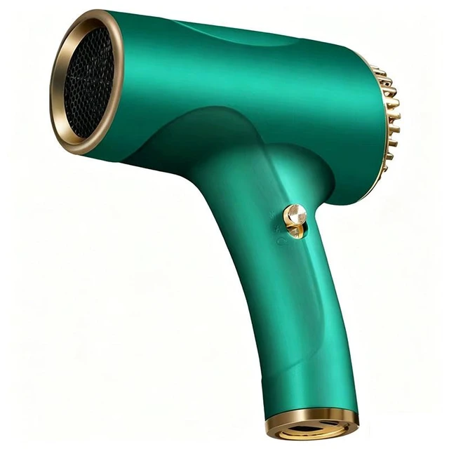 Alt view image 5 of 8 - SOEWIOU Green Cordless Hair Dryer, Wireless Rechargeable High Power Blow Dryer, Home Negative Ion Hair Care Quick Dry Hairdryer, Hot & Cold Air Portable Hair Styling Tool