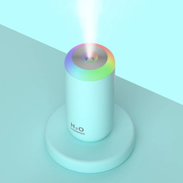 Alt view image 4 of 6 - SOEWIOU Sky Blue Car Colorful Humidifier, Mini Portable Aroma Diffuser, High Mist Air Freshener, USB Quiet Ultrasonic Humidifier for Vehicle Home Bedroom Office