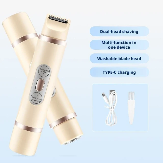 Alt view image 4 of 9 - SOEWIOU Dual-Head Electric Shaver for Women, Bikini Trimmer & Body Hair Remover for Underarms, Legs & Full Body Grooming