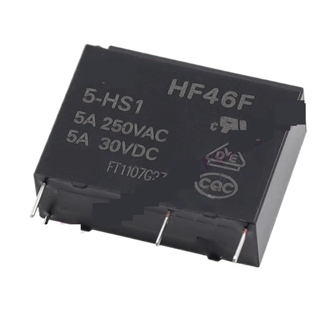 Alt view image 2 of 2 - 5PCS HF46F -5-HS1 HF46F-G-12-HS1 HF46F-G-24-HS1 4PIN DC 5V 12V 24V Relay G 12 HS1 HF46F-G-12-HS1T(HF46F(Relay Base))