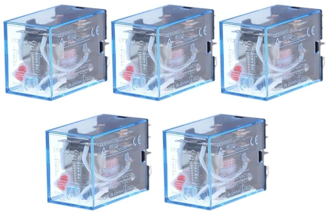 Alt view image 2 of 2 - 5PCS LY2NJ Coil Power Relay AC 12V 24V 36V 48V 110V 220V 380V Car Auto Electronic Mini Micro Electromagnetic Relay switches 8Pin (Size : AC 24V)