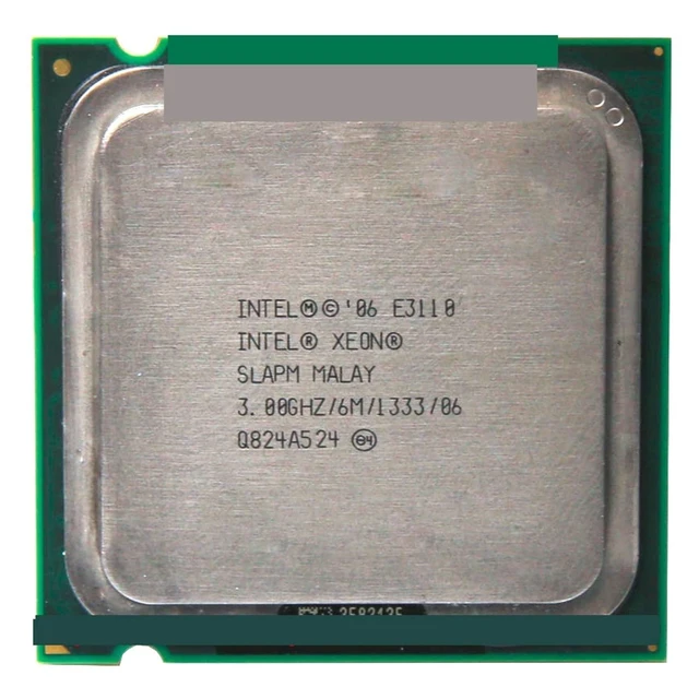 Alt view image 2 of 2 - CPU CPU forXeon Processor E3110 3.00GHz/6M/1333MHz Dual-Core Socket 775 Speedy Ship Out Equal to E8400