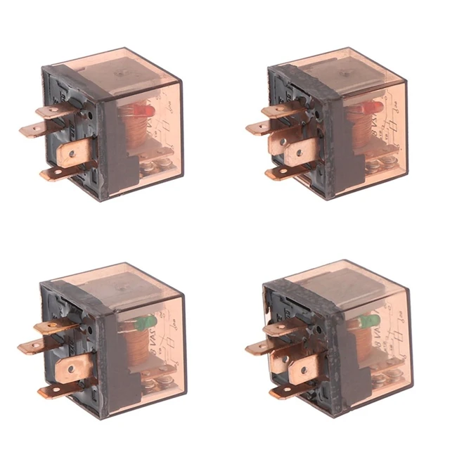 Alt view image 2 of 2 - 1Pc DC Waterproof Automotive Relay 12V 80A 4/5Pin SPDT Car Control Device Car Relays High Capacity Switching (Size : 24V 4PIN 80A)
