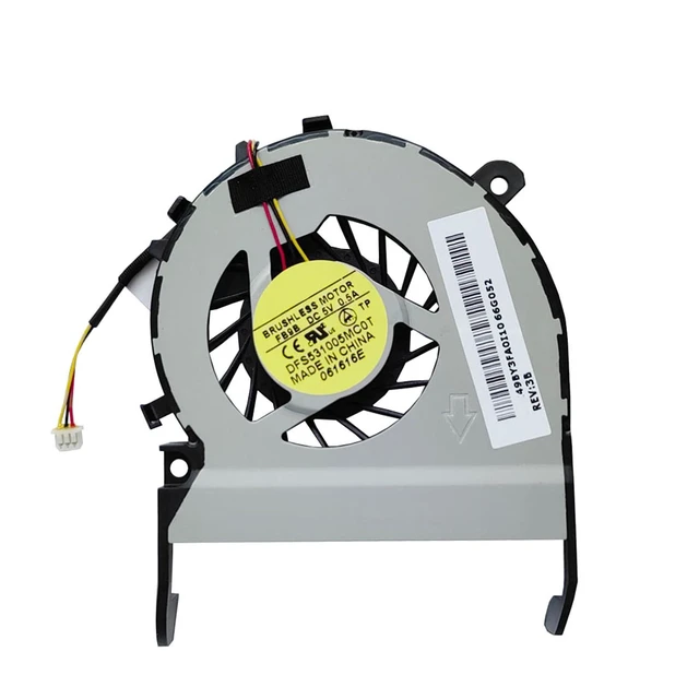 Alt view image 2 of 2 - Laptop Cooling Replacement CPU Fan for to-Shiba Satellite L800 L840 L845 M800 M805 M840 C800 C805 C805D C840 L800-C05B Series 5V 3 PIN DFS531005MC0T FB9B