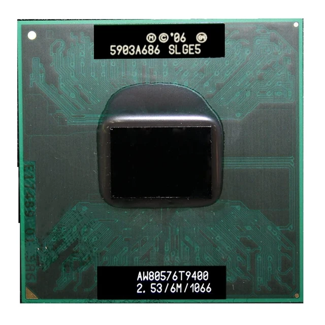 Alt view image 2 of 2 - CPU Laptop CPU c 2 Duo T9400 CPU 6M Cache/2.5 GHz/1066/Dual-Core Socket 478 PGA Laptop Prosesor ForGM45 PM45