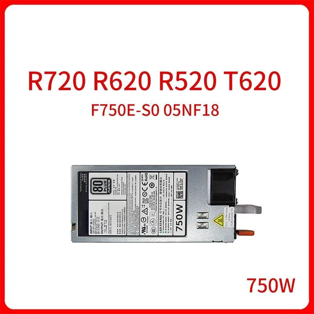 Alt view image 2 of 2 - 750W F750E-S0 D750E-S1 05NF18 06W2PW Server Power Adapter For R720 R620 R520 T620 Power Supply PSU CN-05NF18 CN-06W2PW