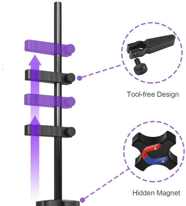 Alt view image 7 of 12 - Graphics Card GPU Brace Support Black, Video Card Sag Holder/Holster Bracket,Anodized Aerospace Aluminum, Adjustable for Single/Dual Slot Cards, Universal Graphics Card Stand