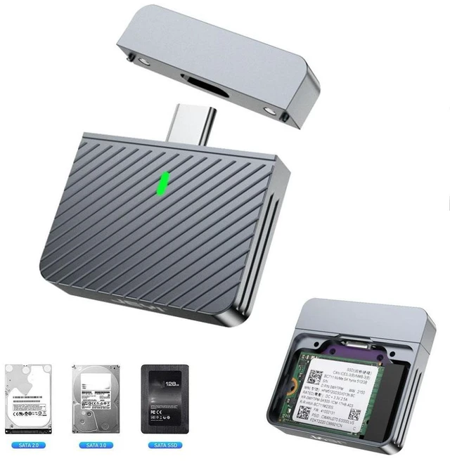 Alt view image 10 of 14 - 2230 M.2 NVMe Direct-attach SSD Enclosure, USB 3.2 10Gbps In-line Aluminum Solid State Drive With Magnet Protective Case