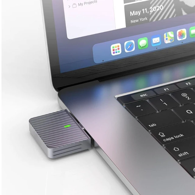 Alt view image 13 of 14 - 2230 M.2 NVMe Direct-attach SSD Enclosure, USB 3.2 10Gbps In-line Aluminum Solid State Drive With Magnet Protective Case