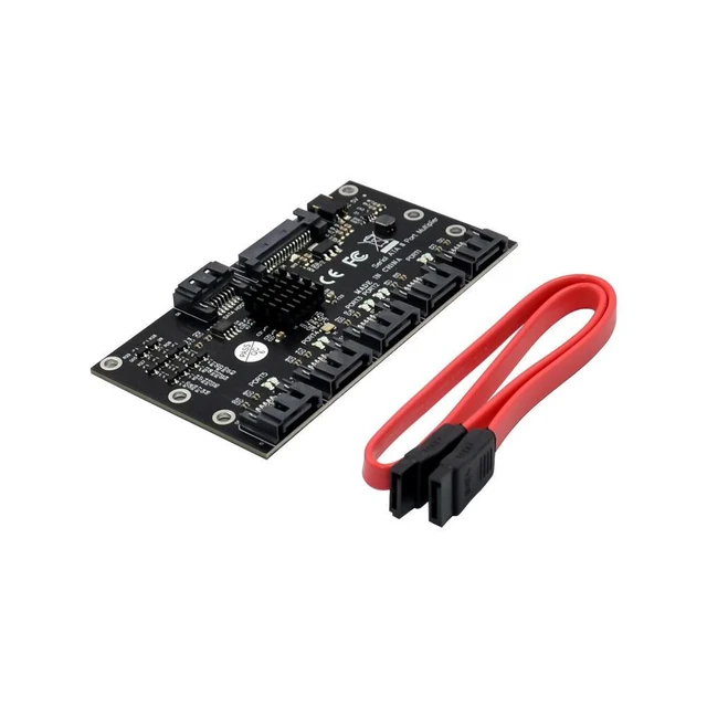 Alt view image 2 of 2 - FOR SATA Expansion Card 1 to 5 Port SATA3.0 Controller Card Motherboard 6Gbps Multiplier SATA Port Card Adapter for HDD