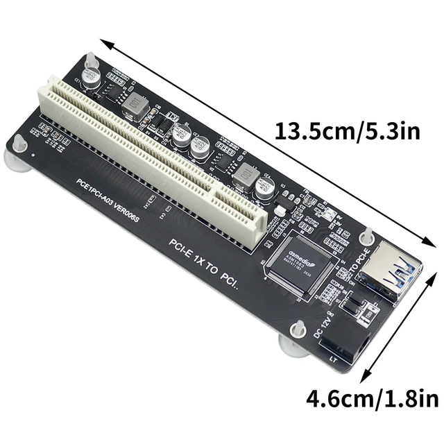 Alt view image 9 of 14 - PCIe to PCI Adapter | Single/Dual Slot Converter with USB 3.0 Cable | Legacy Device Expansion for Audio Interfaces & Capture Cards