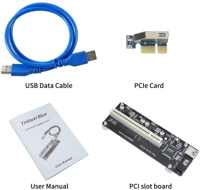 Alt view image 14 of 14 - PCIe to PCI Adapter | Single/Dual Slot Converter with USB 3.0 Cable | Legacy Device Expansion for Audio Interfaces & Capture Cards