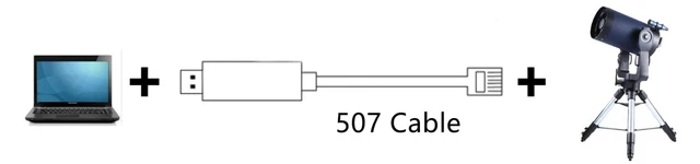 Alt view image 9 of 10 - Washinglee 507 Control Cable for Meade LX200 LX600 Series Telescope, USB Console Cable for Meade LX200 ACF and LX850, Built in FTDI Chip (6 FT / 1.8 M)