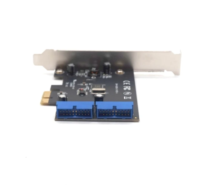 Alt view image 11 of 14 - Weastlinks PCI Express to Dual 20 Pin USB 3.0 Controller Card Super Speed PCI-E X1 to 2 Ports USB 3.0 19 Pin Header With Low Profile Bracket