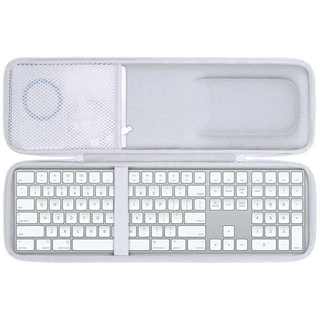Alt view image 12 of 12 - Aenllosi Hard Carrying Case for Apple Magic Keyboard with Numeric Keypad, Mouse and Trackpad