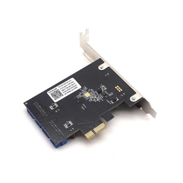 Alt view image 13 of 14 - Weastlinks PCI Express to Dual 20 Pin USB 3.0 Controller Card Super Speed PCI-E X1 to 2 Ports USB 3.0 19 Pin Header With Low Profile Bracket