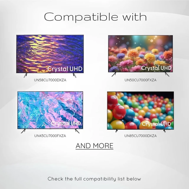 Alt view image 9 of 12 - Original OEM BN59-01388A Remote Control for Crystal UHD 4K CU7000 Series Smart TV Includes Netflix Prime Video & Disney+ Shortcuts