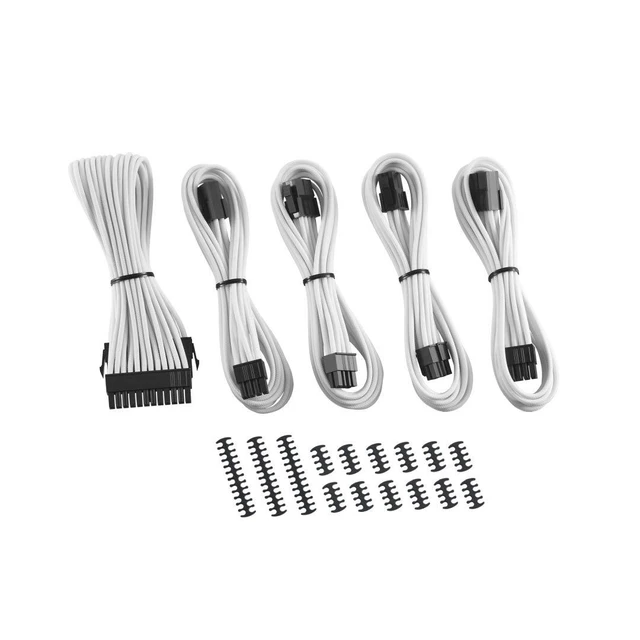 Alt view image 3 of 4 - CableMod 8+8 Series Classic ModMesh Sleeved Cable Extension Kit (White)
