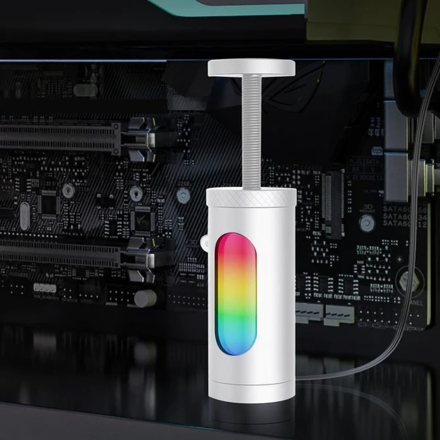 Alt view image 12 of 14 - White PLUS ARGB GPU Video Card Holder Aluminum Alloy Magnetic Video Card Sag Holder Graphics Card GPU Brace Support for Desktop PC Case