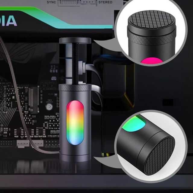 Alt view image 13 of 14 - White PLUS ARGB GPU Video Card Holder Aluminum Alloy Magnetic Video Card Sag Holder Graphics Card GPU Brace Support for Desktop PC Case