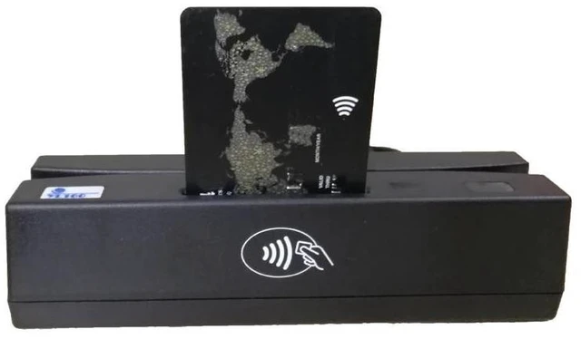 Alt view image 12 of 12 - 4-in-1 Multi Card Reader Magnetic Stripe Credit Card EMV IC Chip RFID PSAM Reader Writer Digital Memory Card Reader