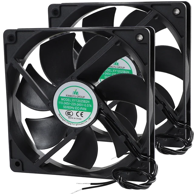 Alt view image 6 of 10 - XY12025B2H EC 12025 Cooling Fan, XY-12025B2H 110-240V~220-240V 0.07A Boosting High Air Volume Cabinet Case Fan Replacement Parts, 50/60Hz, Size: 12012025mm 2PCS