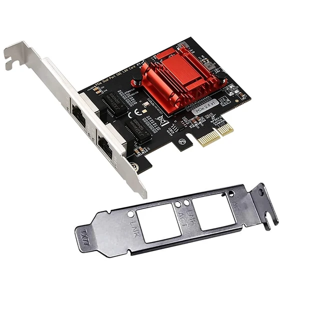 Alt view image 8 of 14 - Dual-Port PCIe Gigabit Network Card 1000M PCI Express Ethernet Adapter with Intel 82575/82576 Two Ports LAN NIC Card for Support PXE for Windows/Windows Server/Linux/Freebsd/DOS with Low Profile