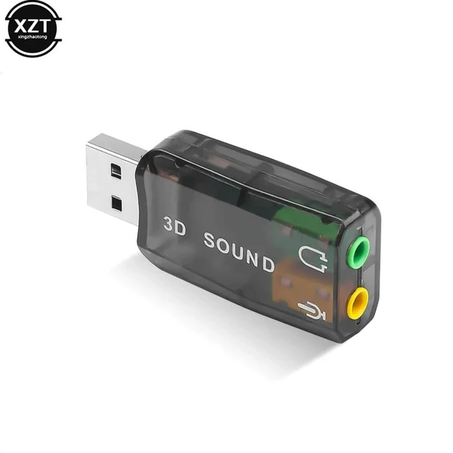 Alt view image 7 of 8 - Channel 5.1 External 3D USB Sound Card with 3.5mm Audio Adapter for Computer headphone Stereo Mic Audio USB Converter