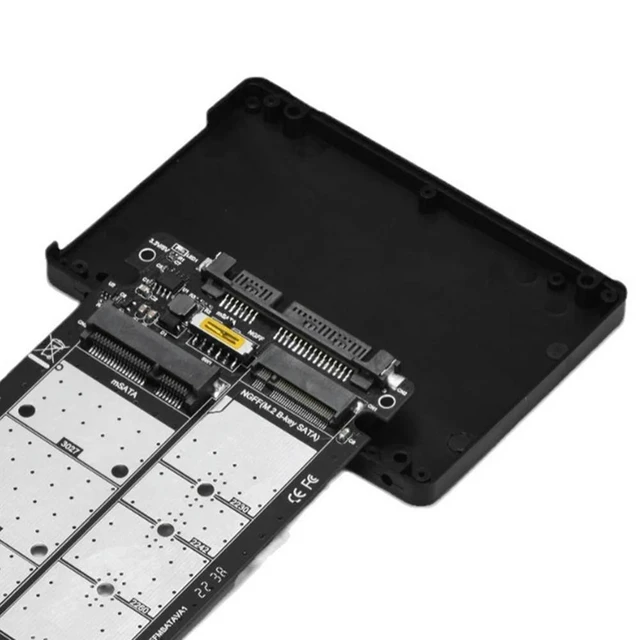 Alt view image 4 of 6 - 2 in 1 M.2 NGFF MSATA SSD To SATA 3.0 Adapter Converter Card M.2 NGFF B-key & MSATA SSD To SATA 3.0 Adapter Card for PC Laptop