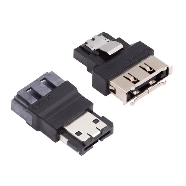 Alt view image 8 of 14 - xiwai 2pcs/lot Portable SATA 7Pin Male to ESATA Female Convertor with Buckle & External ESATA to SATA Extender Adapter for SSD Disk