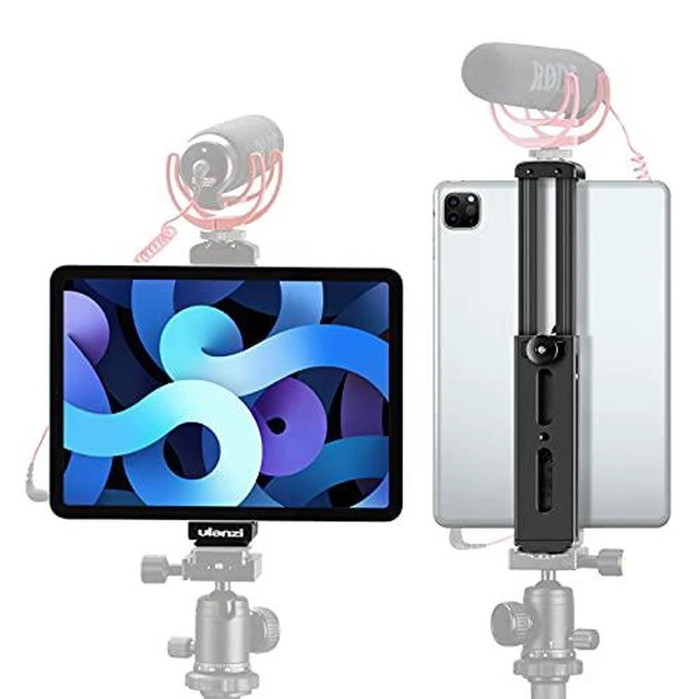 Alt view image 8 of 8 - ulanzi aluminum ipad tripod mount with cold shoe mount,metal tablet tripod adapter holder with quick release plate and 1/4'' screw mount universal for ipad mini/ipad 4/ipad pro/surface pro
