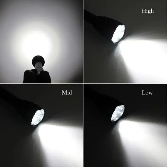 Alt view image 3 of 3 - 9-Light T6 High-Intensity Flashlight with Rechargeable Lithium Battery, High Power for Outdoor Exploration and Long-Range Shooting