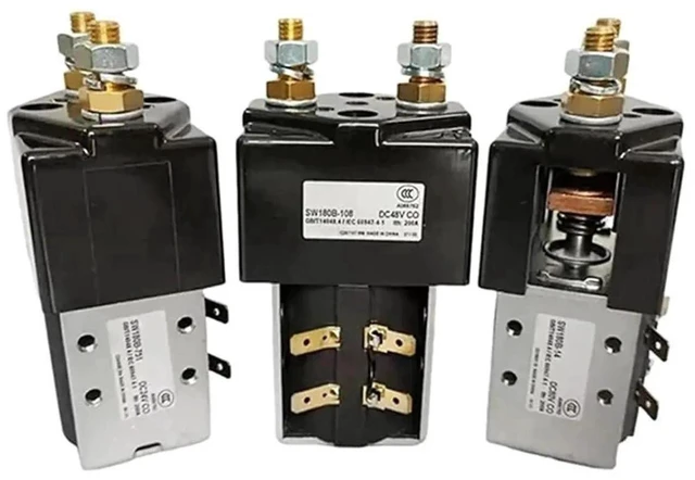 Alt view image 4 of 5 - 48V Contactor Solenoid Relay for Electric Forklift Vehicle Golf Cart Robot Wagon Replace SW180 SW180B-108