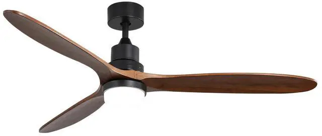 Main image of 60 Inch Ceiling Fan With Lights 3 Solid Wood Fan Blade Noiseless Reversible Motor Remote Control