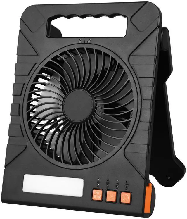 Main image of 10000mAh Rechargeable Solar Fan LED Lantern 7 Inch Portable Cordless 4W
