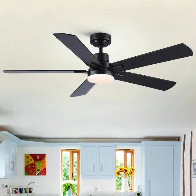 Main image of 52" Black Lowe Profile Ceiling Fan with Light