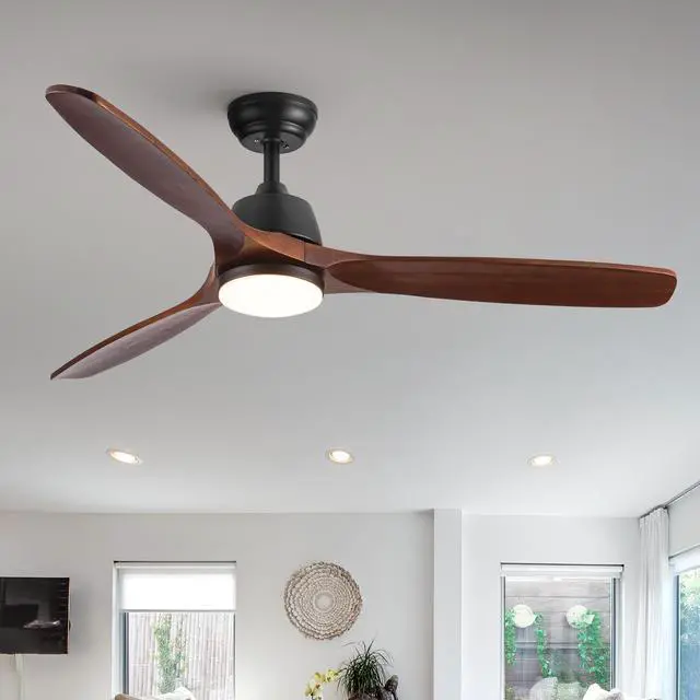 Main image of 52" YUHAO Farmhouse Rustic LED Ceiling Fan with Remote Control