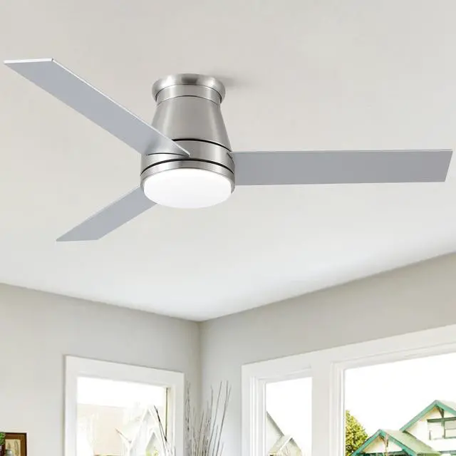 Main image of 48" Bruched Nickel Lowe Profile Ceiling Fan with Light