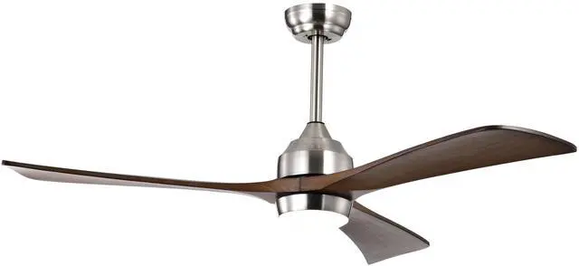 Main image of 52" Ceiling Fan with Lights Remote Control,Quiet DC Motor 3 Wood Blade Ceiling Fans 6 Speed Levels,Reversible Ceiling Fan, for Patio Living Room, Bedroom, Office,Indoor.(Stain nickel + Walnut )