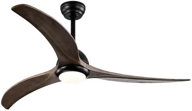 Main image of (Same SKU W1592P176977 ) 52" Ceiling Fan, Indoor Outdoor Ceiling Fan With Light with Remote Control, Noiseless Reversible Motor, 6 Speed ,3 Color , for Patio Living Room, Bedroom, Office,Indoor