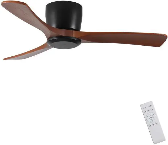 Main image of 42 Inch Ceiling Fan no light with Remote Control, Low Profile Flush Mount Ceiling Fan without Light,Noiseless Reversible DC Motor with Timer