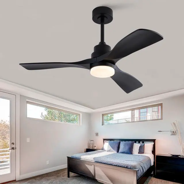 Main image of Hot sales 42 Inch Ceiling Fans with Lights and Remote, Black Ceiling Fan for Patios with Light 3 Blades Modern Ceiling Fan Noiseless Reversible DC Motor, Ceiling Fan for Farmhouse