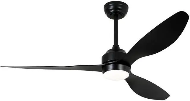 Main image of 52" Ceiling Fan with Lights Quiet DC Motor 3 ABS Blade Ceiling Fans 6 Speed Levels,Reversible Ceiling Fan, for Patio Living Room, Bedroom, Office,Indoor.(Matte Black )