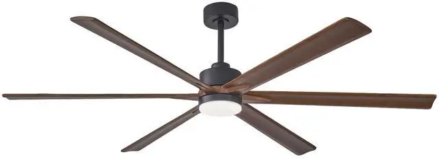Main image of 70" Ceiling Fan with Lights Quiet DC Motor Ceiling Fans 6 Speed Levels,6 PCS Solid Wood Blades ,Reversible Ceiling Fan, for Living Room, Bedroom--Matte Black + Red walnut