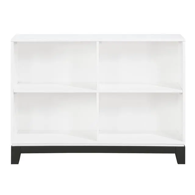 Alt view image 2 of 5 - White Finish 4-Shelf Bookcase Wooden Furniture 1pc