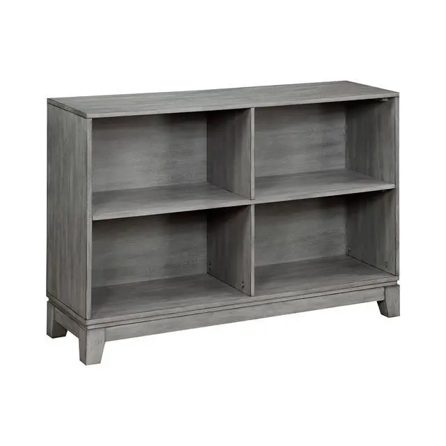 Alt view image 2 of 5 - Gray Finish 4-Shelf Bookcase Wooden Furniture 1pc