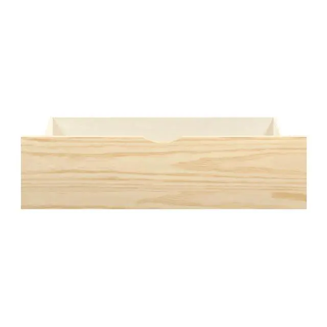 Alt view image 2 of 7 - Natural Pine Finish 2pcs Storage Boxes with Caster Wheels Transitional Bedroom Furniture Under-Bed Toy Boxes